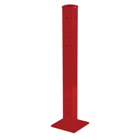 Vestil Rigid Tube Post 42 In Bolt-On Style Red GR-F3R-DI-TP42-RD